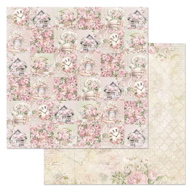 Двусторонний лист "Шебби шарм. Мини карточки", размер 30*30 см, 180гр (ScrapMania)