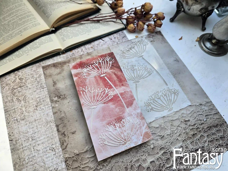Трафарет Fantasy «Укроп 3 ветки», Tfd-, толщина пластика 0,5 мм, размер 10*20 см