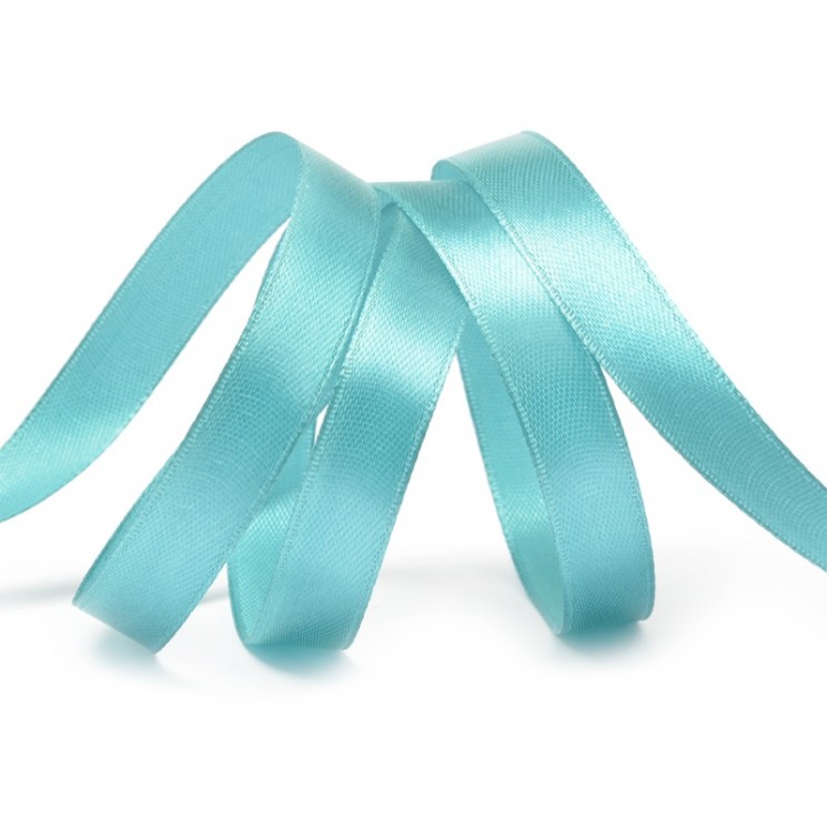 Satin ribbon "Pale blue", width 1.2 cm, length 5.6 m