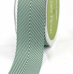 Твиловая тесьма шеврон "Зеленая", ширина 3,8 см, длина 1 м