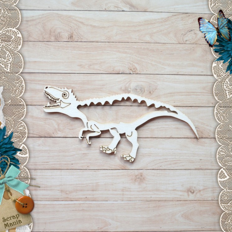 Chipboard " The Era of dinosaurs. Shaker. Big Tyrannosaurus " (ScrapMania), size 13. 5x5. 5 cm