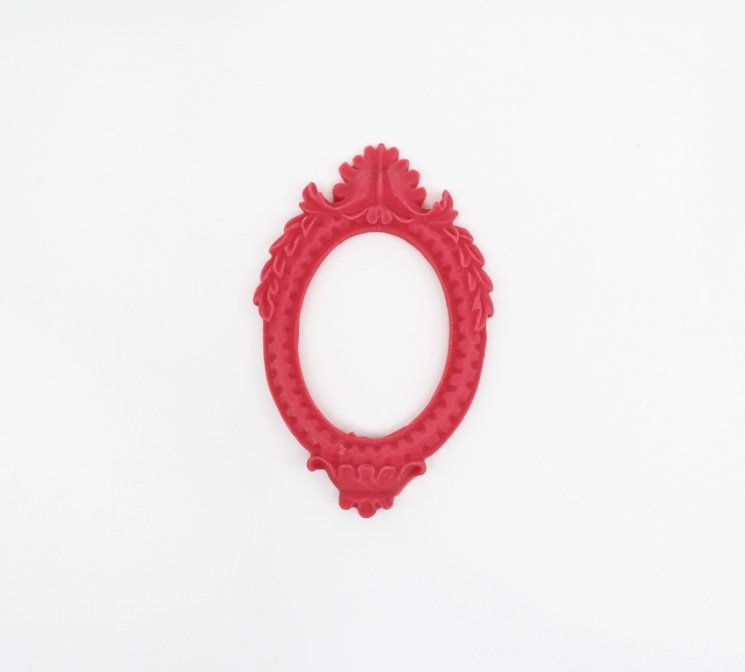 Декор для творчества Webster's Pages "Красная рамочка", размер 7х4 см, 1 шт