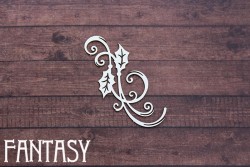 Чипборд Fantasy «Завиткок с листочком 2326» размер 6,6*3,1см