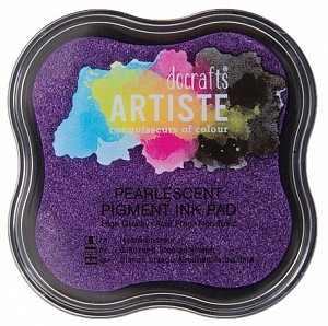Stamp cushion pigment "Docrafts", purple metallic