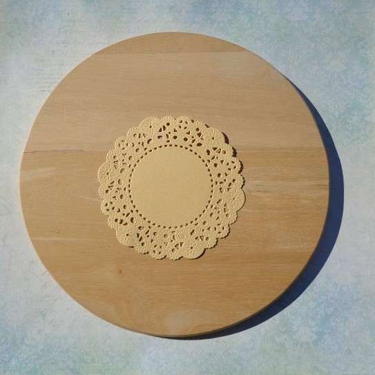 Вырубка салфетка желтая дизайнерская бумага перламутровая 290 гр.