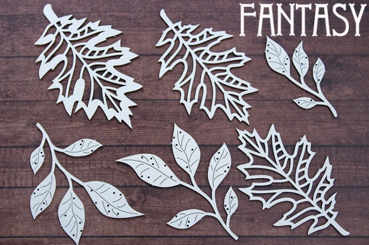 Chipboard Fantasy Set "Autumn foliage 2339" size from 5*2 cm to 7.4 cm