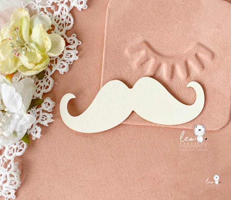 Blank for embossing LeoMammy "Mustache", size 11x4 cm