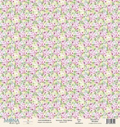 Односторонний лист бумаги MonaDesign Fancy Spring "Калейдоскоп цветов", размер 30,5х30,5 см, 190 гр/м2