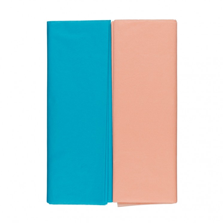 Paper "Tishyu" Stilerra size 50x70 cm, color peach/blue