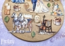 Тканевые высечки на картоне Fantasy "На седьмом небе Жених и Невеста - 47", толщина картона 1 мм, шт в наборе 20 шт