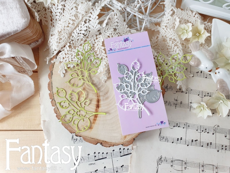 Нож для вырубки Fantasy "Ветка лунарии 1519", размер 5.3*7.6 см 