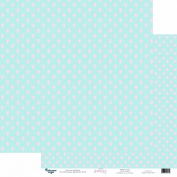 Двусторонний лист бумаги Татьянины сказки "Зефирная. Мятно-розовая зефирка", размер 30,5х30,5 см, 190 гр/м2
