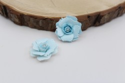 Роза "Светло-голубая" размер 3 см 1 шт