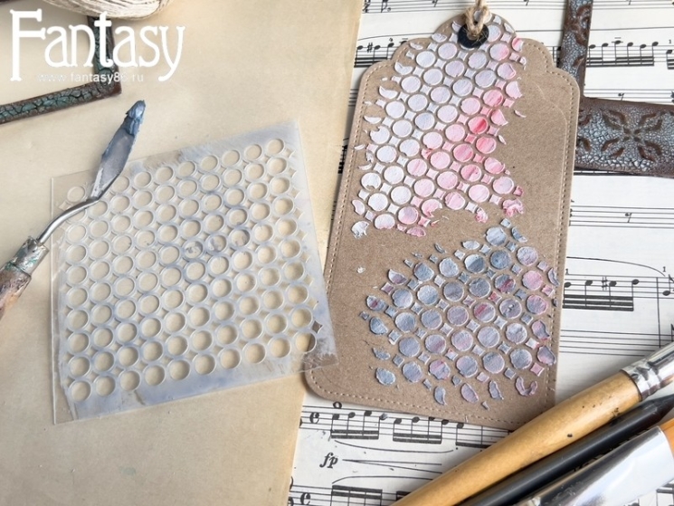 Трафарет Fantasy "Круги", толщина пластика 0,5 мм, размер 10 см