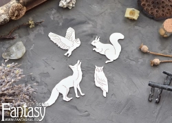 Чипборд Fantasy "Набор лиса, белка и совы 3907"