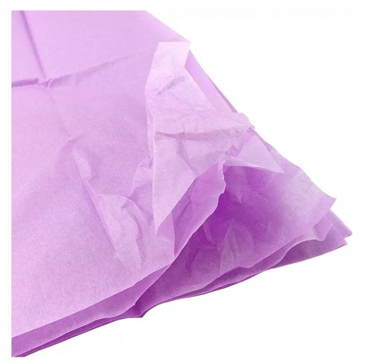 Paper "Tishyu" size 50x50 cm, color lilac, 1 sheet