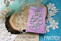 Нож для вырубки Fantasy рамка "Двойные круги" размер 12*6.5 см