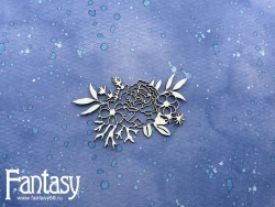 Чипборд Fantasy «Теплое море (Морская цветочная композиция) 2919» размер 5,5*8,5 см