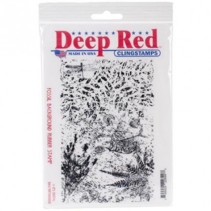 DEER RED "FOSSIL" rubber stamp, size 10. 1x15. 2 cm