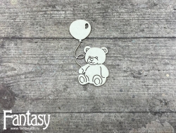 Чипборд Fantasy «Мамино счастье (Мишка с шариком 3266)» размер 4,3*7,8 см
