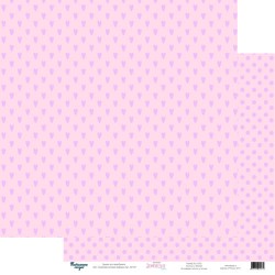 Двусторонний лист бумаги Татьянины сказки "Зефирная. Сиренево-розовая зефирка", размер 30,5х30,5 см, 190 гр/м2