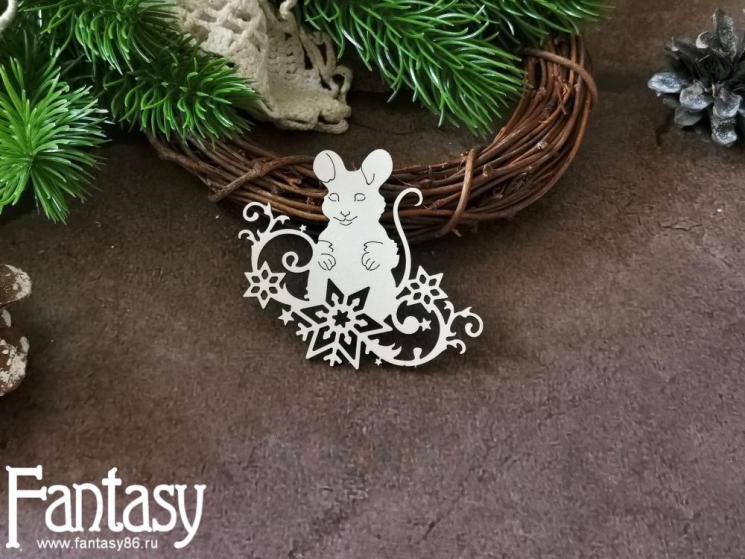 Чипборд Fantasy "Мышка 3741", размер 6,5*6 см