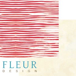 Двусторонний лист бумаги Fleur Design Морская прогулка "Тельняшка", размер 30,5х30,5 см, 190 гр/м2