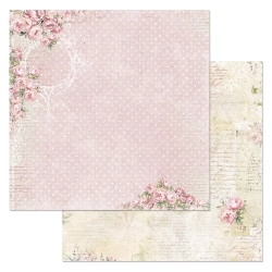 Двусторонний лист "Шебби шарм. Пионовая эстетика", размер 30*30 см, 180гр (ScrapMania)