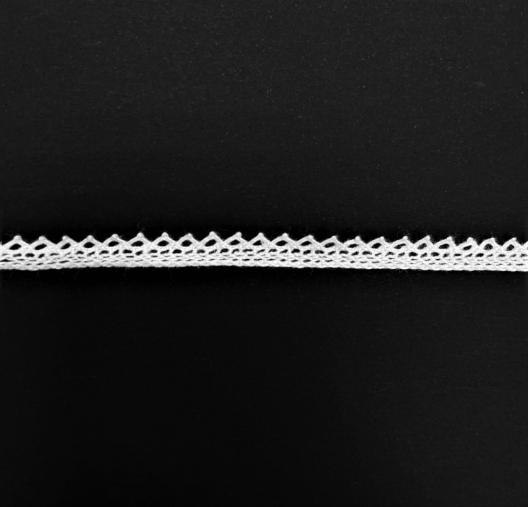 Lace ribbon "White 22", width 7 mm, length 90 cm
