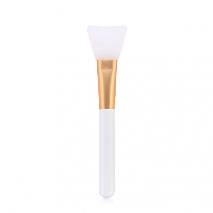 Silicone glue brush, white, length 14 cm, working surface width 3.2 cm