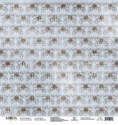 Односторонний лист бумаги MonaDesign Межсезонье "Роща бабочек" размер 30,5х30,5 см, 190 гр/м2