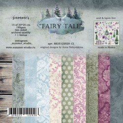 Набор двусторонней бумаги Summer Studio "Fairy Tale" 16 листов, размер 20х20см, 190 гр/м2