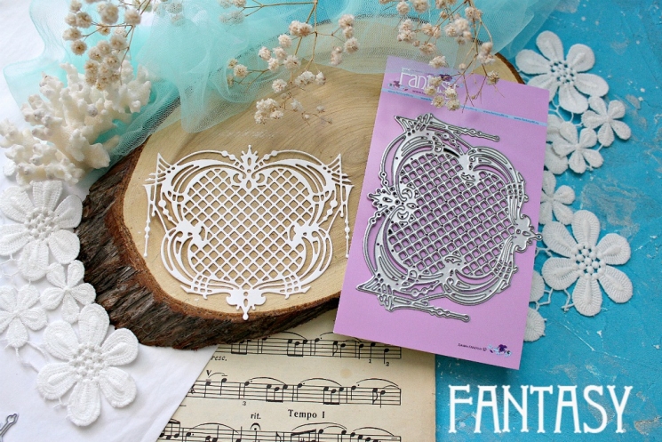 Knife for cutting Fantasy frame "Openwork grid 1" size 10.3*8.7 cm