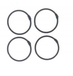 Набор колец для альбома "АртУзор", 4,5 см, черный, 4 штуки