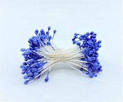 Stamens are double-sided blue mother-of-pearl, 1 bundle, size 3mm