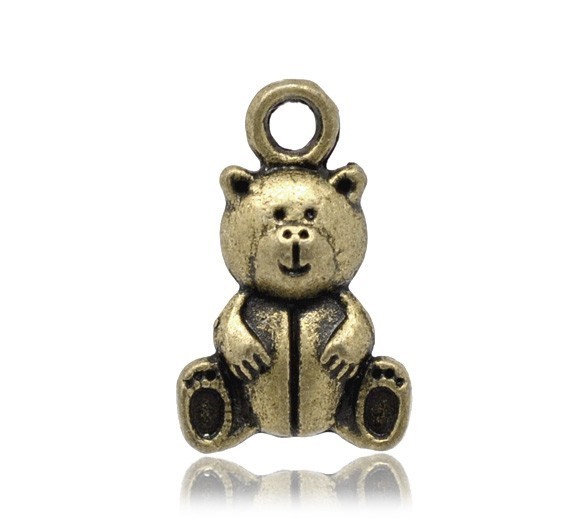 Pendant "Bear" bronze, size 1.5*1cm, 1 pc 