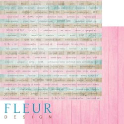 Двусторонний лист бумаги Fleur Design Летний сад "Тэги летнего сада", размер 30,5х30,5 см, 190 гр/м2