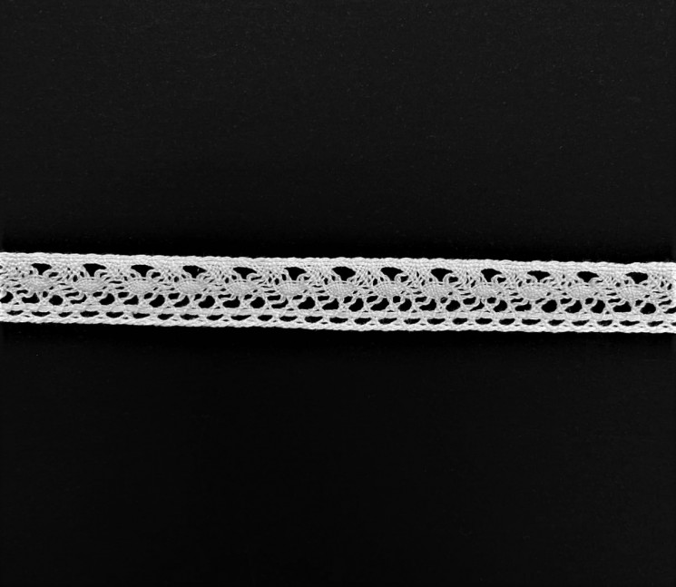 Lace ribbon "White 03B", width 12 mm, length 90 cm