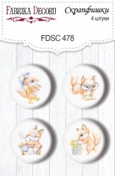 Набор фишек Fabrica Decoru "Funny fox boy 478", размер 2,5 см, 4 шт