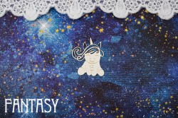 Чипборд Fantasy "Единорог 307" размер 4,3*3,6 см