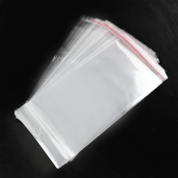 Пакет прозрачный с липким краем, размер 12,5х17 см 