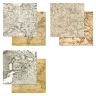 Двусторонний набор бумаги 30,5х30,5 см "Фономикс. Карты. Том 1", 12 листов ,180 гр/м2 (ScrapMania)