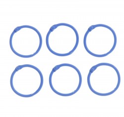 Набор колец для альбома "АртУзор", 3 см, синий, 6 штук