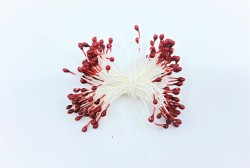 Stamens are double-sided red mother-of-pearl, 1 bundle, size 3mm 