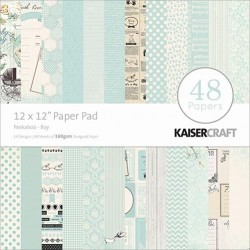 1/2 Набора бумаги KaiserCraft's "Peekaboo-Boy", 24 листа, размер 30х30 см, 160 гр/м2