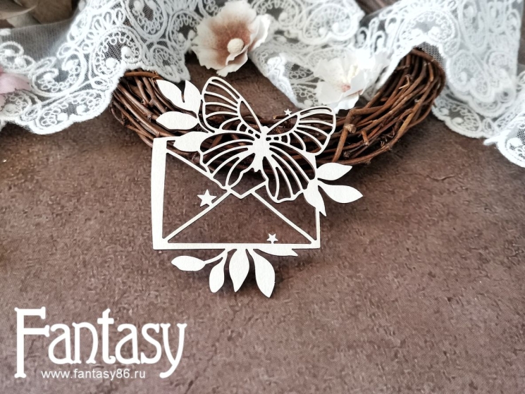 Чипборд Fantasy "Конверт  3497", размер 7,7*7,2 см 