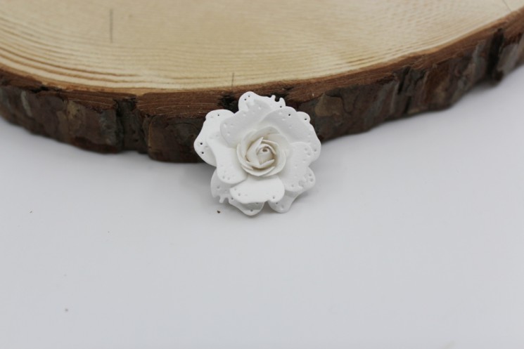 Rose "White" size 3 cm 1 pc