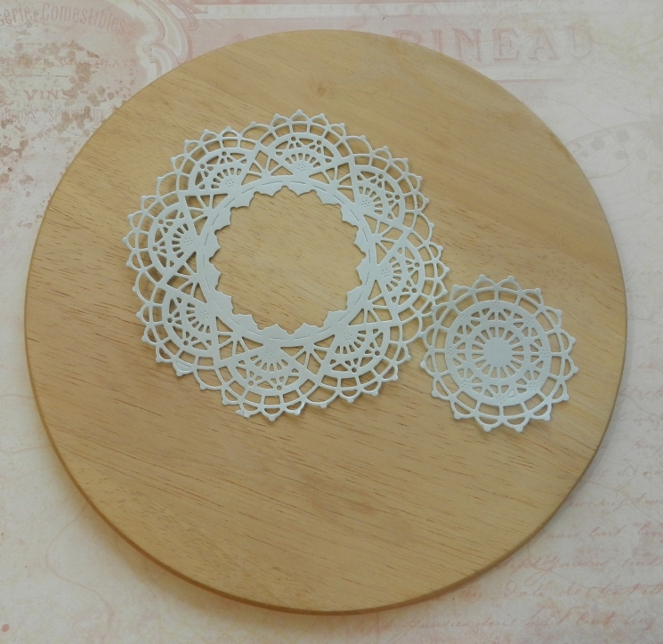 Вырубка салфетка нежно голубая дизайнерская перламутровая 125гр.