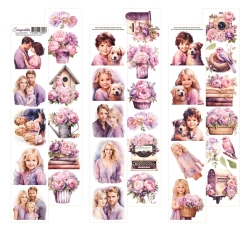 Набор полос для вырезания Scrapodelie “Счастье” 6 шт, размер 6х32 см, 190 гр/м2