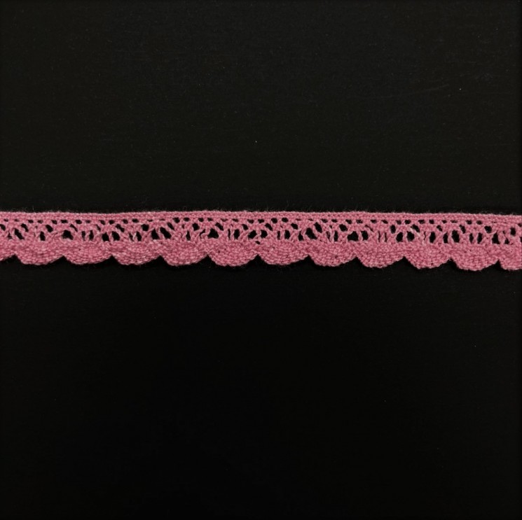 Lace ribbon "Pink-peach", width 1 cm, cut 50 cm